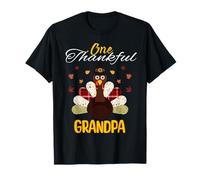 One Thankful Grandpa Turkey Family Reunion Acción de Gracias 2026 Camiseta