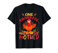 One Thankful Mother Turkey Fall Autumn Thanksgiving Camiseta
