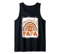 One Thankful Papa Rainbow Matching Family Thanksgiving Camiseta sin Mangas