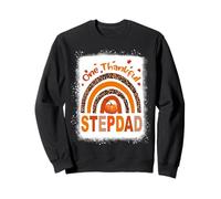 One Thankful Stepdad Rainbow Matching Family Thanksgiving Sudadera