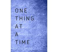 One Thing at A Time: A5 Lined Notebook with A-Z Alphabetical Index | Medium Book Size | Antique Background Design Blue