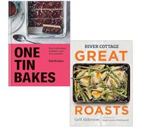 One Tin Bakes By Edd Kimber & River Cottage Great Roasts By Gelf Alderson 2 Books Collection Set