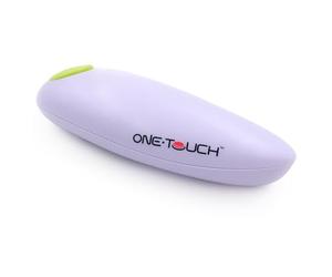 ONE TOUCH KC08 Abrelatas Eléctrico Automático Manos Libres - Abre Latas Sin Esfuerzo con Imán Integrado - Seguro, Compacto, para Personas Mayores y Personas con Poca Fuerza de Agarre - Blanco