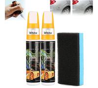 One Touch Restoration - Car Touch Up Paint Pen, Touch Up Paint Pen For Cars, Car Clear Scratch Remover Touch Up Pens, Auto Paint Repair Pen Brush, Auto Accessories (2 Pcs,White)