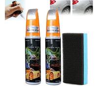 One Touch Restoration - Car Touch Up Paint Pen, Touch Up Paint Pen For Cars, Car Clear Scratch Remover Touch Up Pens, Auto Paint Repair Pen Brush, Auto Accessories (2 Pcs,Sliver Grey)