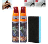 One Touch Restoration - Car Touch Up Paint Pen, Touch Up Paint Pen For Cars, Car Clear Scratch Remover Touch Up Pens, Auto Paint Repair Pen Brush, Auto Accessories (2 Pcs,Red)