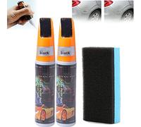 One Touch Restoration - Car Touch Up Paint Pen, Touch Up Paint Pen For Cars, Car Clear Scratch Remover Touch Up Pens, Auto Paint Repair Pen Brush, Auto Accessories (2 Pcs,Black)