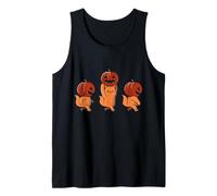 One Two Three Cute Kittens Pumpkin Halloween Spooky Vintage Camiseta sin Mangas