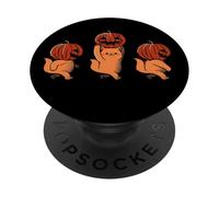 One Two Three Cute Kittens Pumpkin Halloween Spooky Vintage PopSockets PopGrip Adhesivo