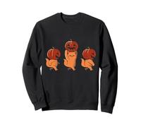 One Two Three Cute Kittens Pumpkin Halloween Spooky Vintage Sudadera