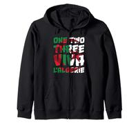 One Two Three Viva l'algérie Algeria Algériens DZ Algérien Sudadera con Capucha