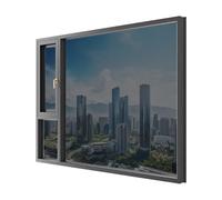 One Way - Película para ventana, 80 x 900 cm, antirreflejos, protección UV, reducción de calor, privacidad, vitrales, para el hogar y la oficina, color gris, mejora la comodidad y el estilo