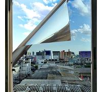 One Way Privacy Window Film Static Cling Mirror Tint for Home & Office, UV Blocking Sun Control, Heat Reduction, Non-Adhesive Covering for Daytime(9Mx76CM)