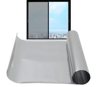 One-Way Privacy Window Film, Static Cling Reflective Mirror Tint, Non-Adhesive UV and Heat Blocking Window Cover for Home Offices Glass Doors Bedroom Window and Sunlight Control