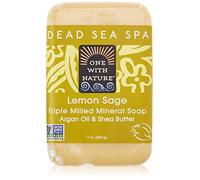 One With Nature Jabón mineral de salvia de limón del Mar Muerto, barra de 7 onzas