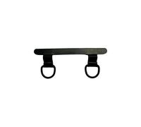 (One word, Black) Stainless Steel Clip Mobile Phone Lanyard Thin Back Patch Metal Gasket Connected