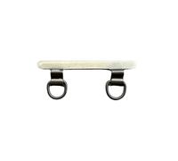(One word, Gray) Stainless Steel Clip Mobile Phone Lanyard Thin Back Patch Metal Gasket Connected