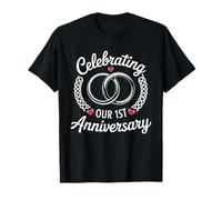 One Year of Marriage Milestone Celebrating Our 1st Wedding Camiseta