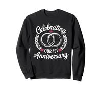 One Year of Marriage Milestone Celebrating Our 1st Wedding Sudadera