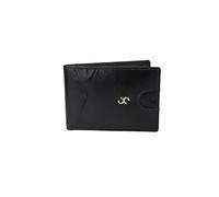 ONE8 by Virat Kohli - Cartera ligera de cuero de primera calidad con forro de bloqueo RFID para hombres, perfecta para regalar, negro, One Size, Moderno