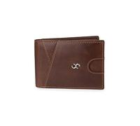 ONE8 by Virat Kohli - Cartera ligera de cuero de primera calidad con forro de bloqueo RFID para hombres, perfecta para regalar, Marrón, One Size, Moderno