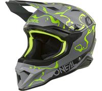 Oneal 1SRS SPLASH Casco de motocross, Gris/amarillo neón, Talla M (57/58)