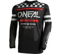 O'Neal 2024 Camiseta Motocross Element Squadron Youth Gris Negro MX Niños