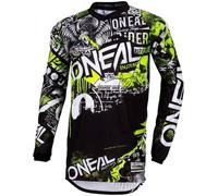 O'Neal 2024 Jersey Motocross Element Attack Youth Negro Amarillo MX Niños Junior