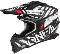 Oneal 2Series Glitch Casco de motocross, negro-blanco, tamaño L para Hombres
