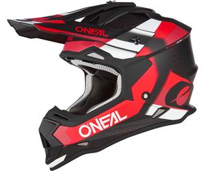 Oneal 2Series Spyde V23 Casco de motocross, negro-blanco-rojo, tamaño M para Hombres