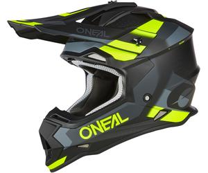 Oneal 2Series Spyde V23 Casco de motocross, negro-gris-amarillo, tamaño S para Hombres