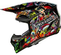ONeal 3SRS Crank, casco de motocross XXL male Mate Negro/Rojo/Verde/Amarillo