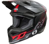 Oneal 3SRS HAZE Casco de motocross, negro/gris/rojo, Talla M (57/58)