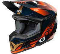 ONeal 3SRS Haze S26, casco de motocross L female Azul/Naranja/Oro