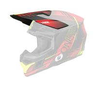 Oneal 3SRS Haze Visor 2026 - Visera para casco, color negro, rojo y amarillo
