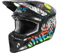 Oneal 3SRS Rancid Casco de motocross multicolor para niños, negro/multicolor, Talla Y/M (50/51)
