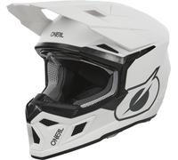 Oneal 3SRS Solid Casco de motocross, Blanco mate, Talla XXL (63/64)