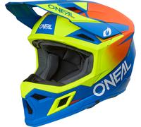 ONeal 3SRS Solid S26, casco motocross niños M male Mate Azul/Amarillo Neón/Naranja
