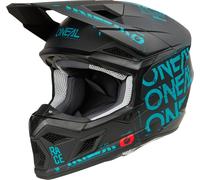 Oneal 3SRS Static Casco de motocross, negro-azul, tamaño L para Hombres