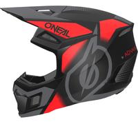 Oneal 3SRS Vision Casco de motocross, negro-gris-rojo, tamaño L para Hombres