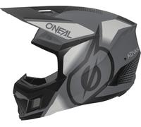 Oneal 3SRS Vision Casco de motocross, negro/gris, Talla S (55/56)