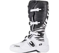 Oneal 3SRS Zebra Botas de motocross, Negro/Blanco, Talla 42