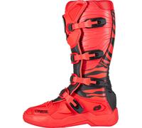 Oneal 3SRS Zebra Botas de motocross, rojo, Talla 44