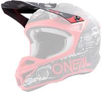 Oneal 5Series Polyacrylite HR Pico del Casco, negro/rojo, Talla única