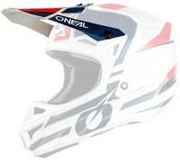 Oneal 5Series Polyacrylite Sleek Pico del Casco, blanco/rojo, Talla única