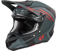 Oneal 5SRS Polyacrylite Spike Casco de motocross, Gris mate/rojo, Talla M