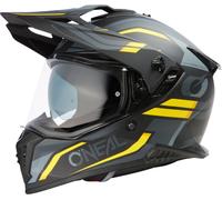 Oneal A-SRS Spike Casco de motocross, negro-gris-amarillo, tamaño 2XL para Hombres