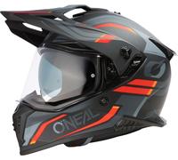 Oneal A-SRS Spike Casco de motocross, negro-gris-rojo, tamaño 2XL para Hombres