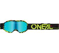 Oneal B-10 Attack Gafas de motocross para niños, negro-amarillo