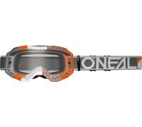 Oneal B-10 Duplex Clear Gafas de motocross, negro/naranja, Talla única